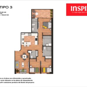 Inspiria - FLAT - TIPO 3 - 103 - 1